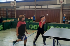 Voll die dynamische Sportart - Moritz und Paul beim Einspielen in Hockenheim