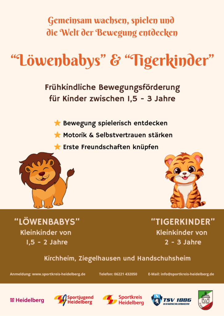 "Löwenbabys" gibt es ab sofort auch bei der TSG Ziegelhausen